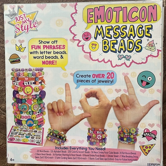 Just My Style Emoticon Message Beads Kit. Create over 20 pieces of jewerly. - Picture 8 of 11